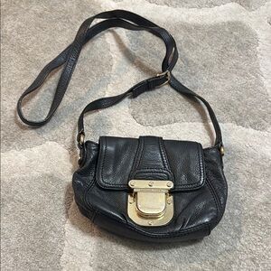 Michael Kors Black and Gold Crossbody Bag with Adjustable Strap